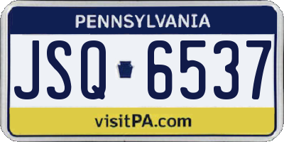 PA license plate JSQ6537