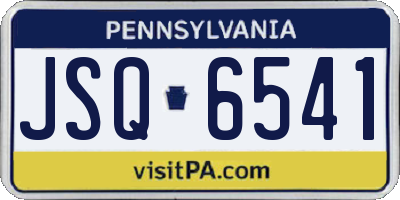 PA license plate JSQ6541
