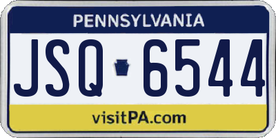 PA license plate JSQ6544