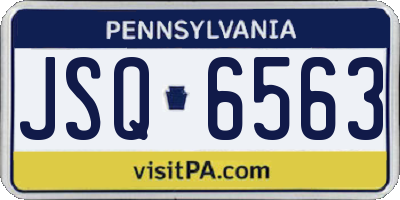 PA license plate JSQ6563