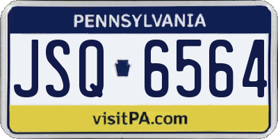 PA license plate JSQ6564