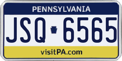 PA license plate JSQ6565
