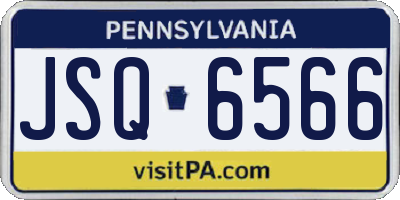 PA license plate JSQ6566