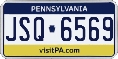 PA license plate JSQ6569