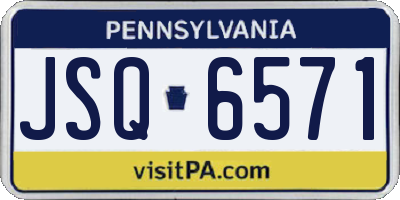 PA license plate JSQ6571