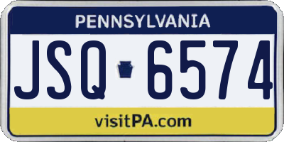 PA license plate JSQ6574