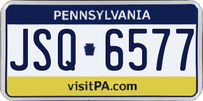 PA license plate JSQ6577