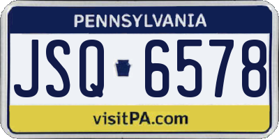 PA license plate JSQ6578
