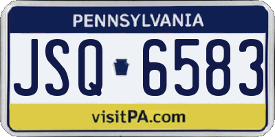 PA license plate JSQ6583