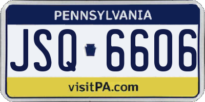 PA license plate JSQ6606