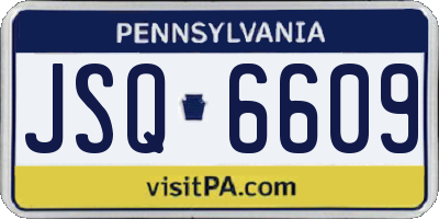 PA license plate JSQ6609
