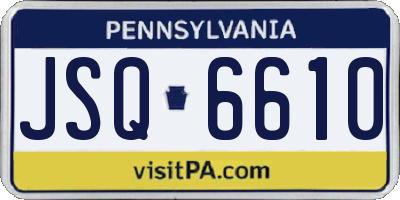 PA license plate JSQ6610
