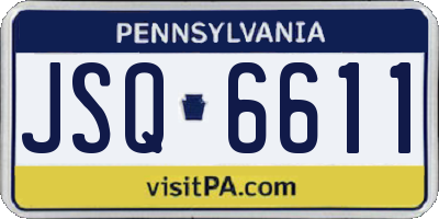 PA license plate JSQ6611