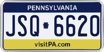 PA license plate JSQ6620