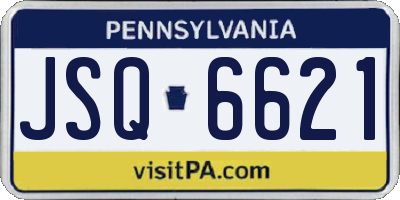 PA license plate JSQ6621
