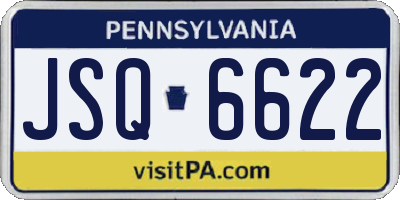 PA license plate JSQ6622