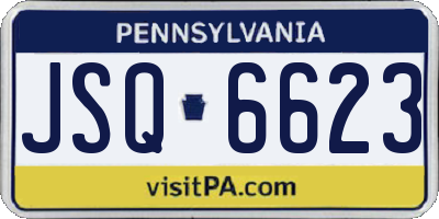 PA license plate JSQ6623