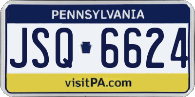 PA license plate JSQ6624