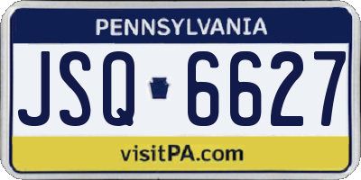 PA license plate JSQ6627