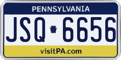 PA license plate JSQ6656