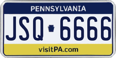 PA license plate JSQ6666