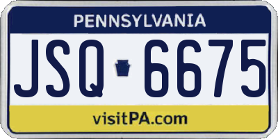 PA license plate JSQ6675