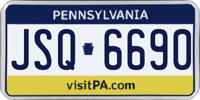 PA license plate JSQ6690