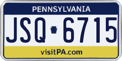 PA license plate JSQ6715