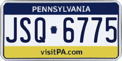 PA license plate JSQ6775
