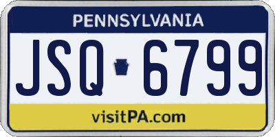 PA license plate JSQ6799