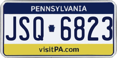 PA license plate JSQ6823