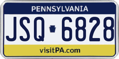 PA license plate JSQ6828