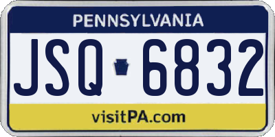 PA license plate JSQ6832