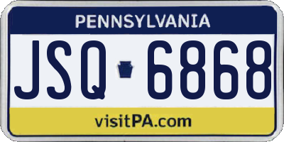 PA license plate JSQ6868