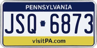 PA license plate JSQ6873
