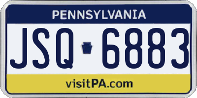 PA license plate JSQ6883