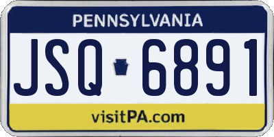 PA license plate JSQ6891