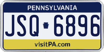 PA license plate JSQ6896