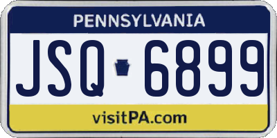 PA license plate JSQ6899