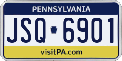 PA license plate JSQ6901