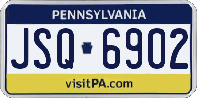 PA license plate JSQ6902