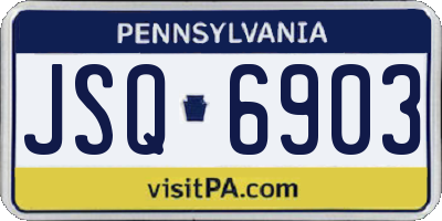 PA license plate JSQ6903