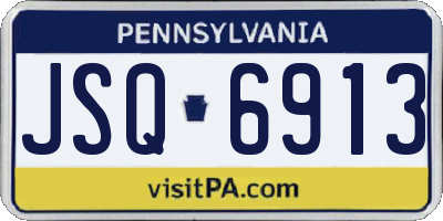 PA license plate JSQ6913