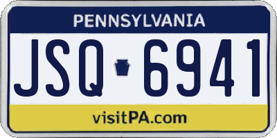 PA license plate JSQ6941