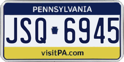 PA license plate JSQ6945