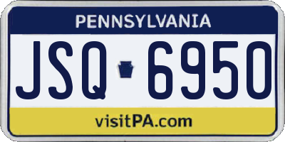 PA license plate JSQ6950