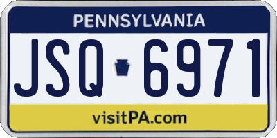PA license plate JSQ6971