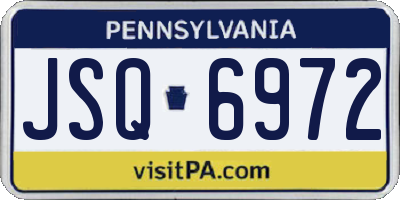 PA license plate JSQ6972