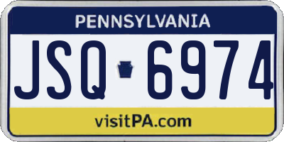 PA license plate JSQ6974