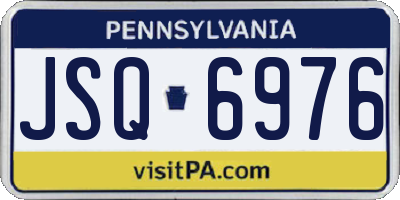 PA license plate JSQ6976